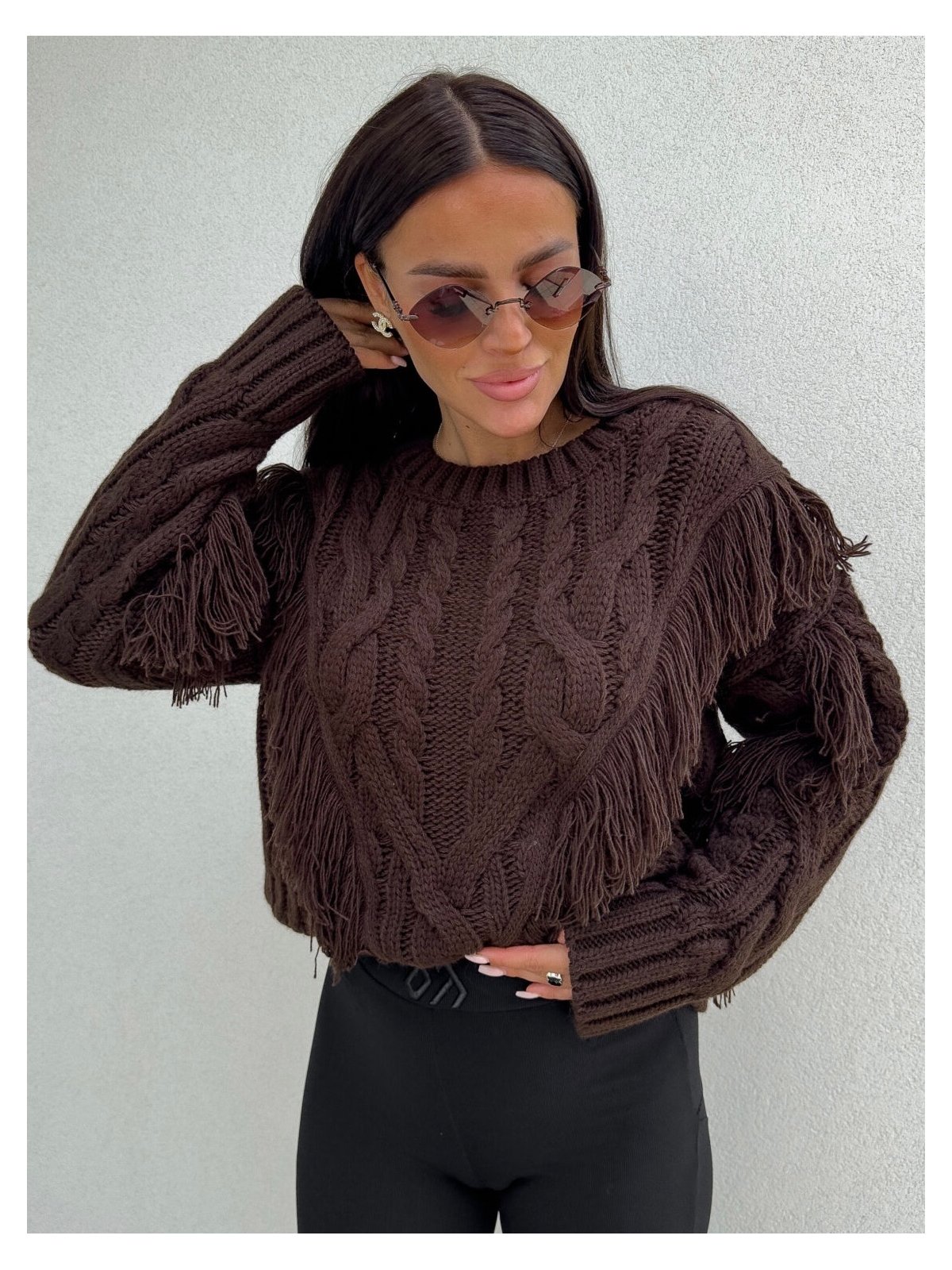 Sweter INDIANA, czekoladowy