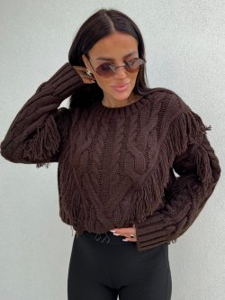 Sweter INDIANA, czekoladowy