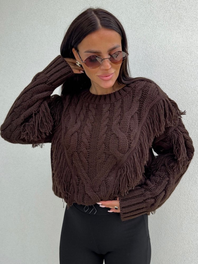 Sweter INDIANA, czekoladowy