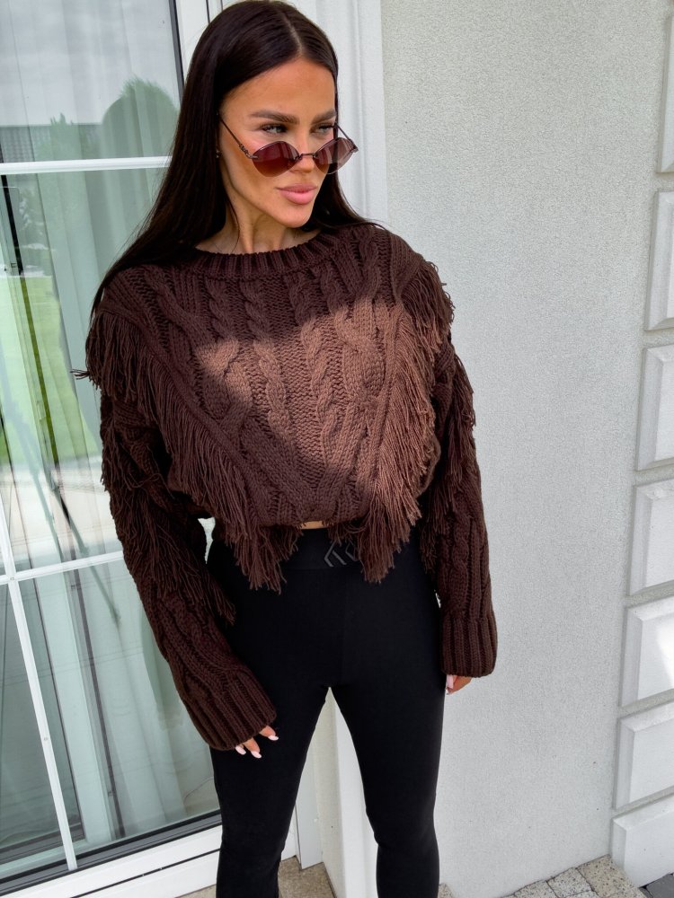 Sweter INDIANA, czekoladowy