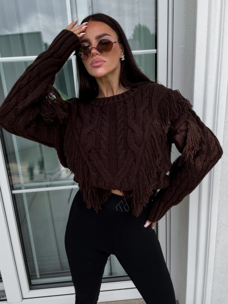 Sweter INDIANA, czekoladowy