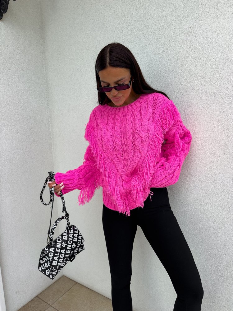 Sweter INDIANA, barbie róż