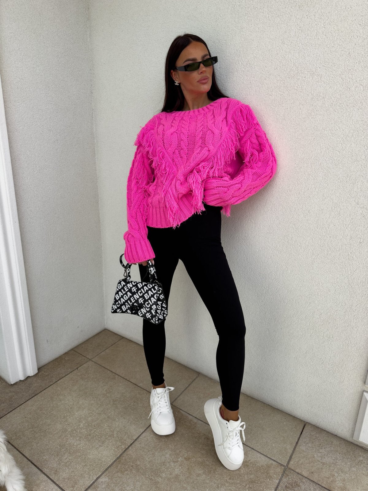 Sweter INDIANA, barbie róż