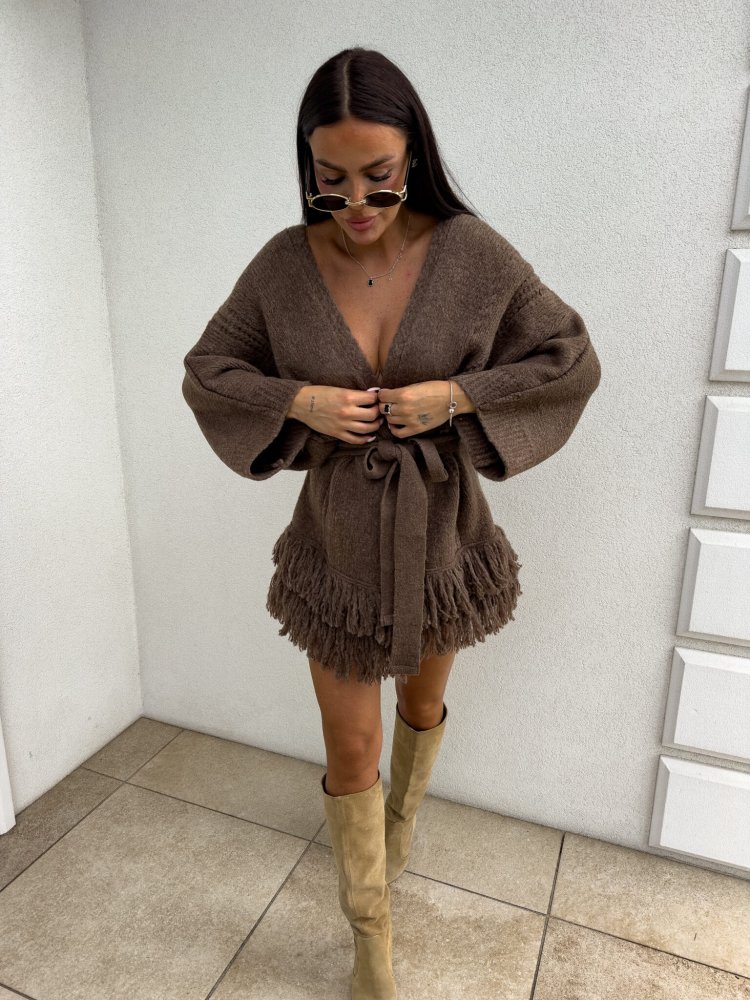 Kardigan ORIANA, czekoladowy