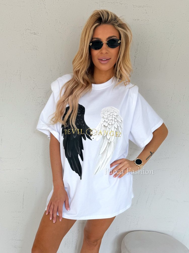 T-shirt/sukienka DEVIL, white