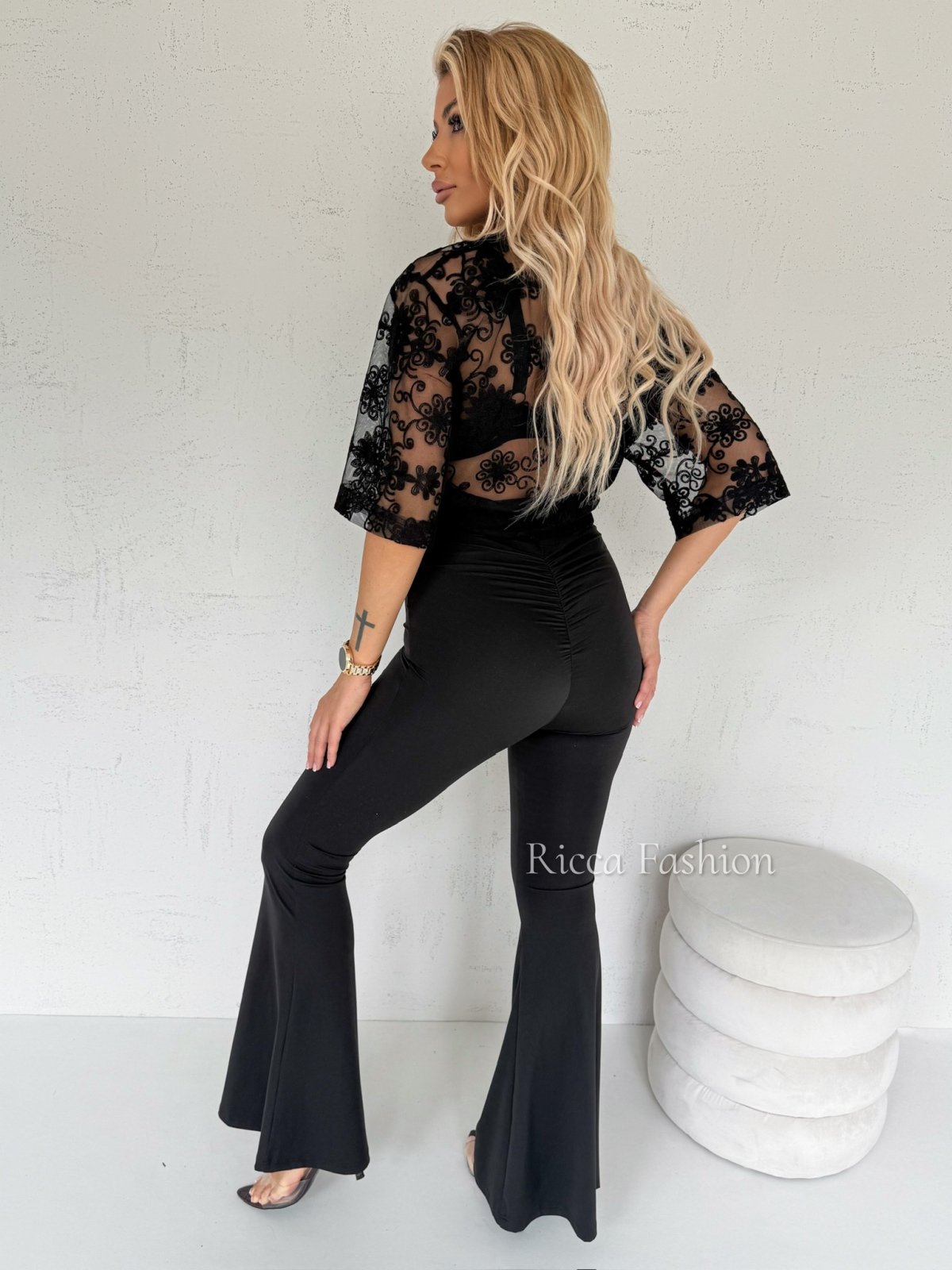 Spodnie dzwony GOSGIRL, black