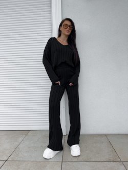 Komplet dzianinowy CANDICE, czarny