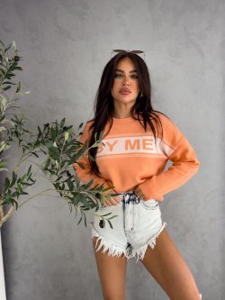 Sweter CR by Me, pomarańcz