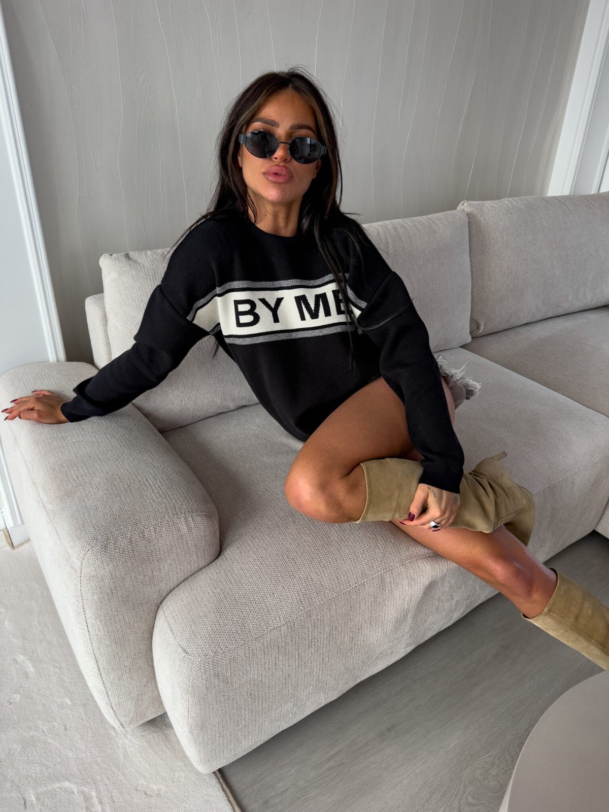 Sweter CR by Me, czarny