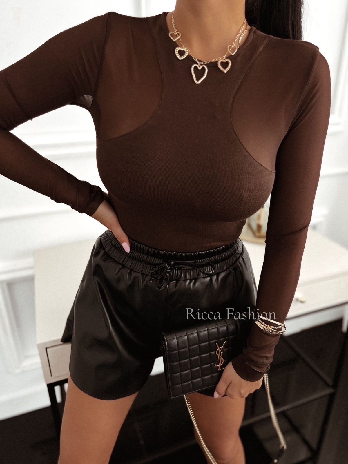 Bluzka TORI, chocolate