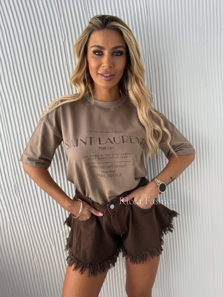 T-shirt LAURENT, dark beige