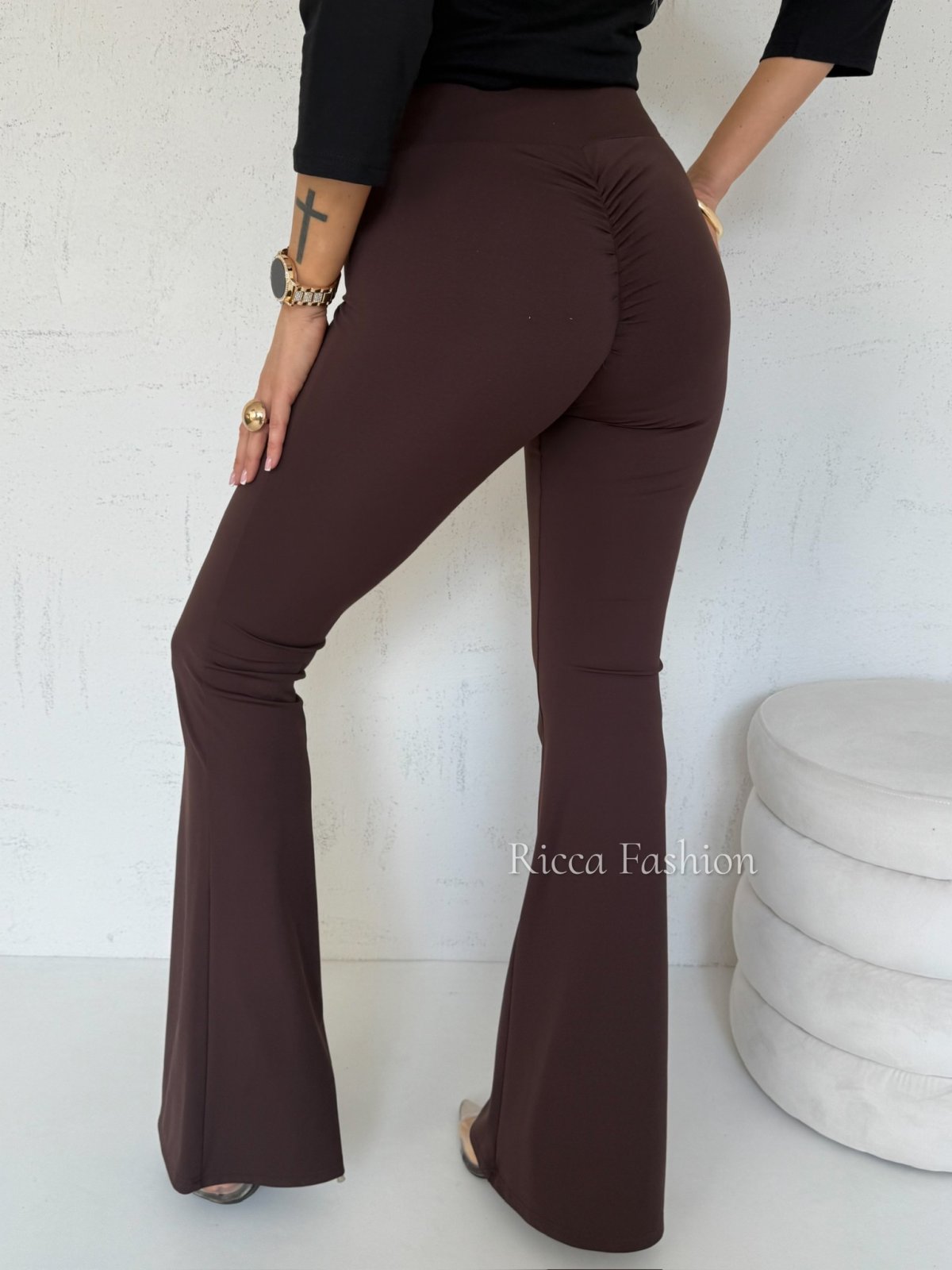 Spodnie dzwony MADRID, chocolate