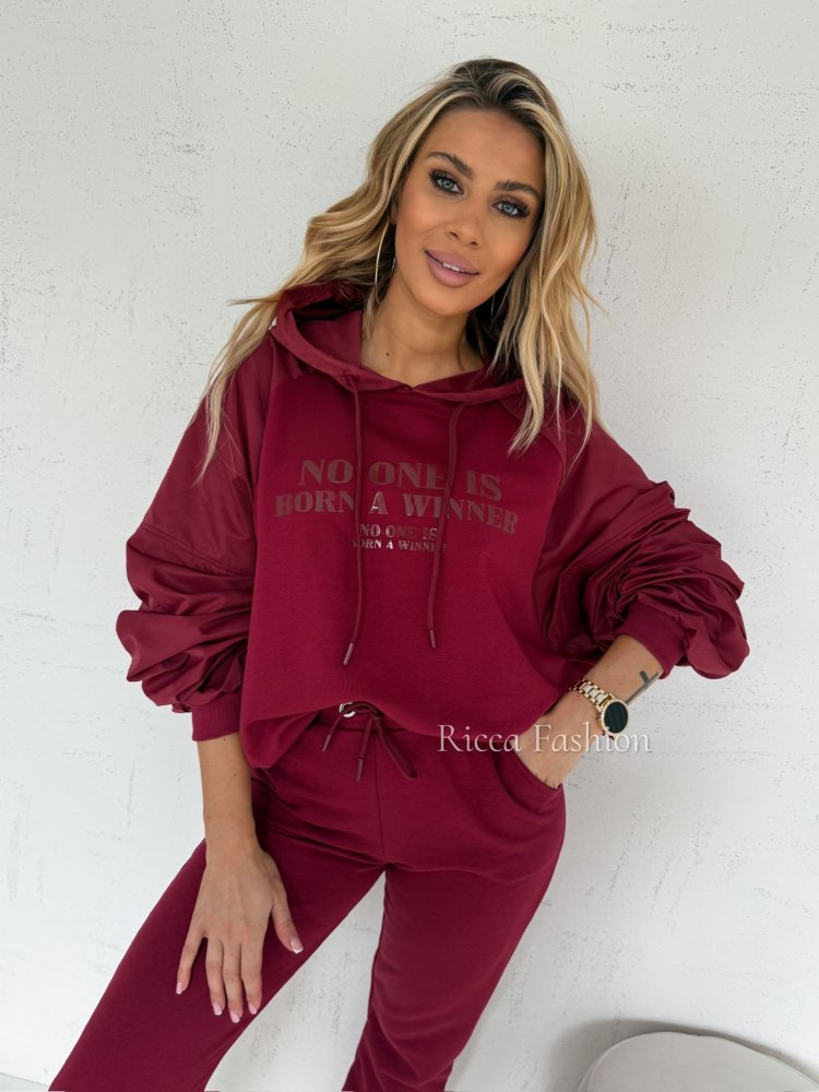 Komplet dresowy WINNER, bordowy