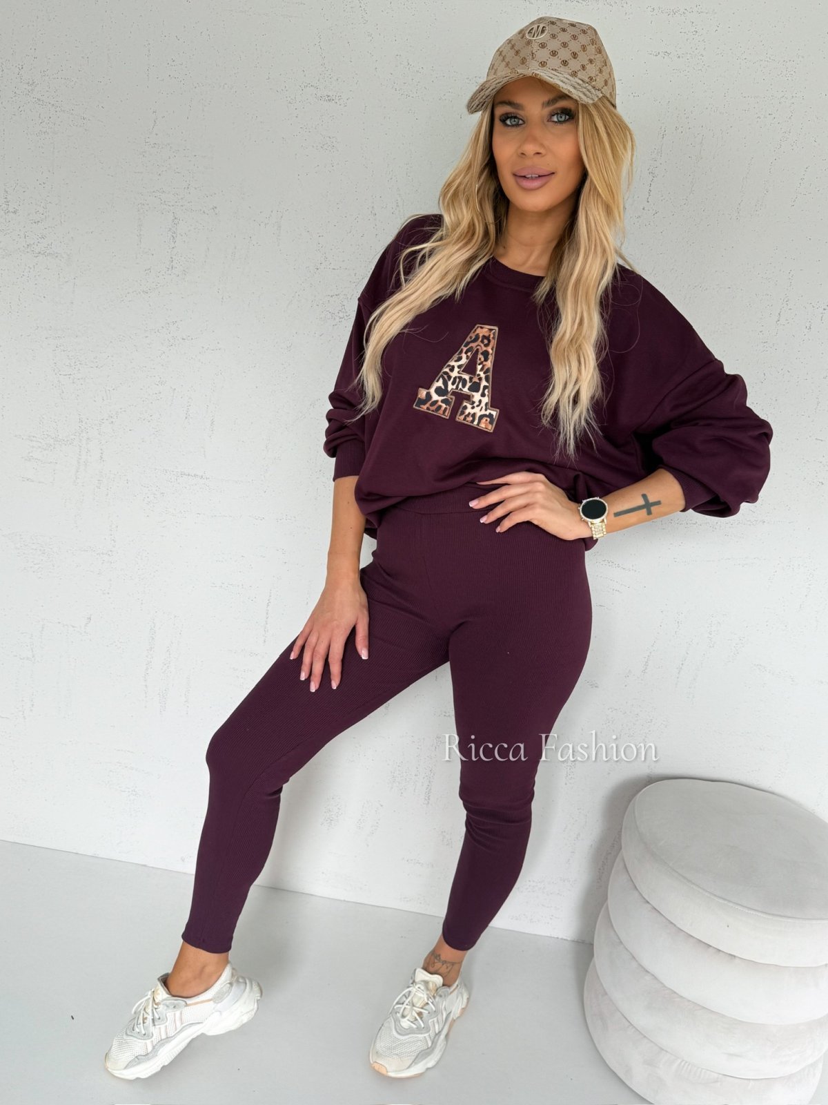 Komplet dresowy ANIMALS, burgund