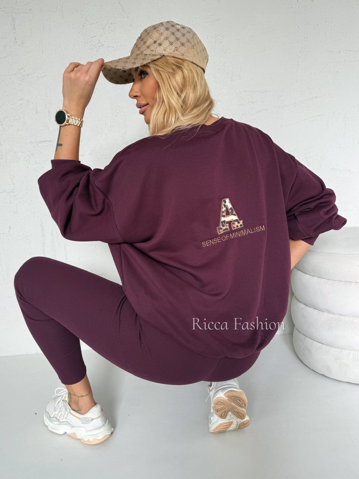 Komplet dresowy ANIMALS, burgund