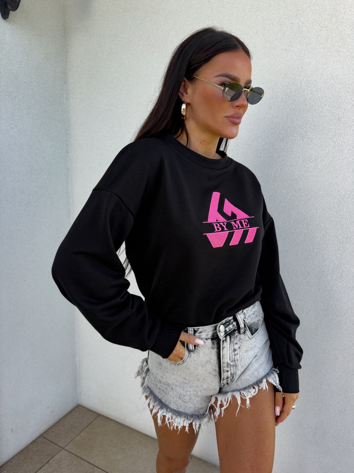 Bluza dresowa LUXIT, czarna