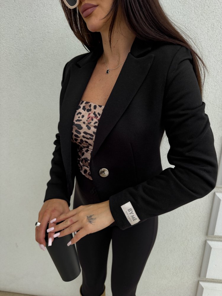 Marynarka dresowa SLIM, czarna