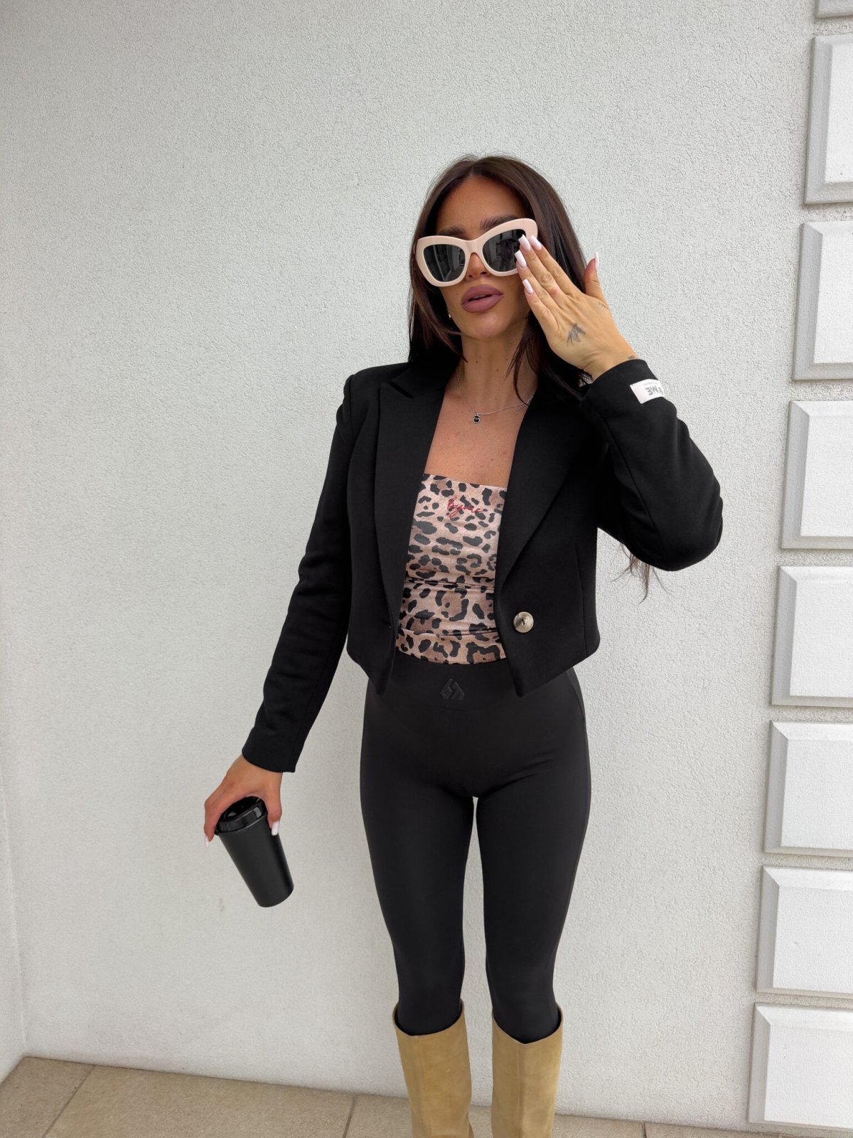 Marynarka dresowa SLIM, czarna