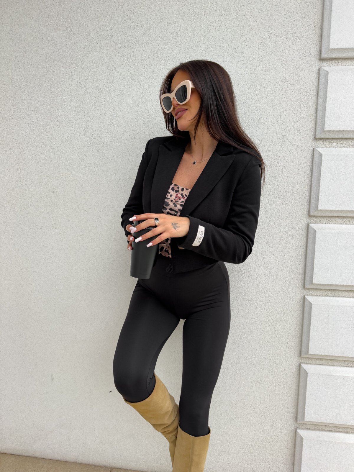 Marynarka dresowa SLIM, czarna