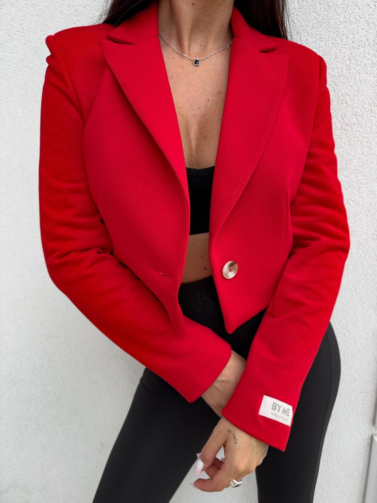 Marynarka dresowa SLIM, czerwona