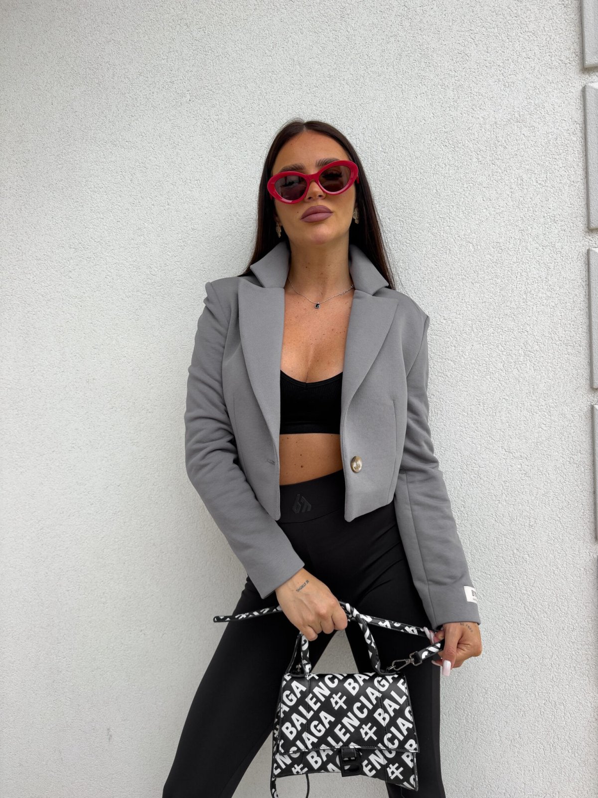 Marynarka dresowa SLIM, szara