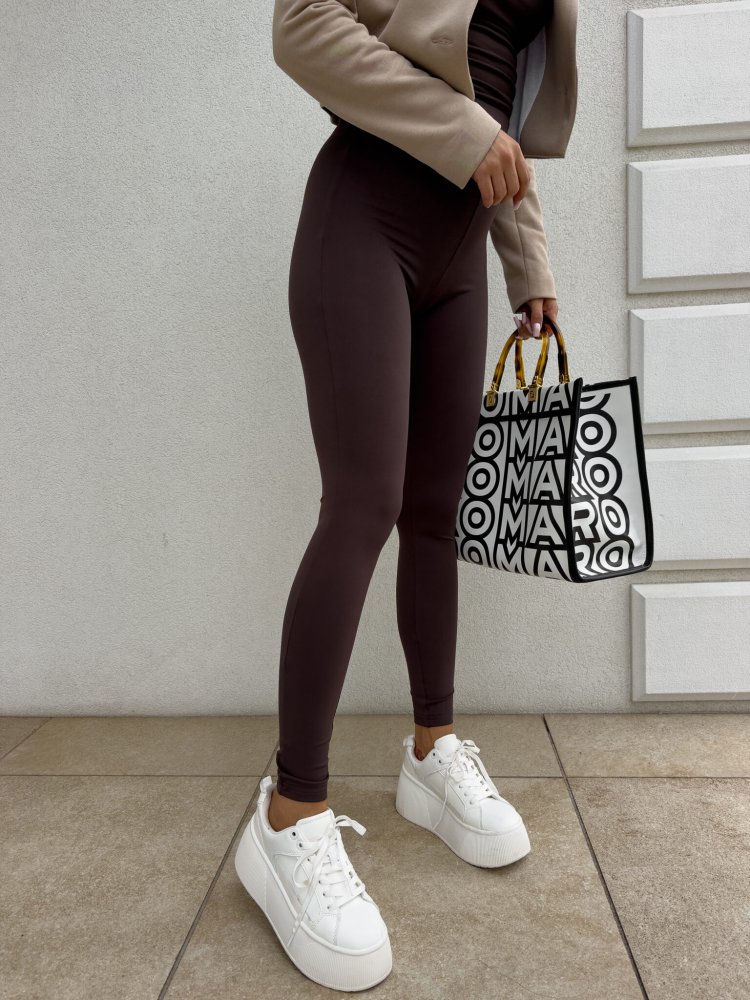 Legginsy GYM TIME, czekolada