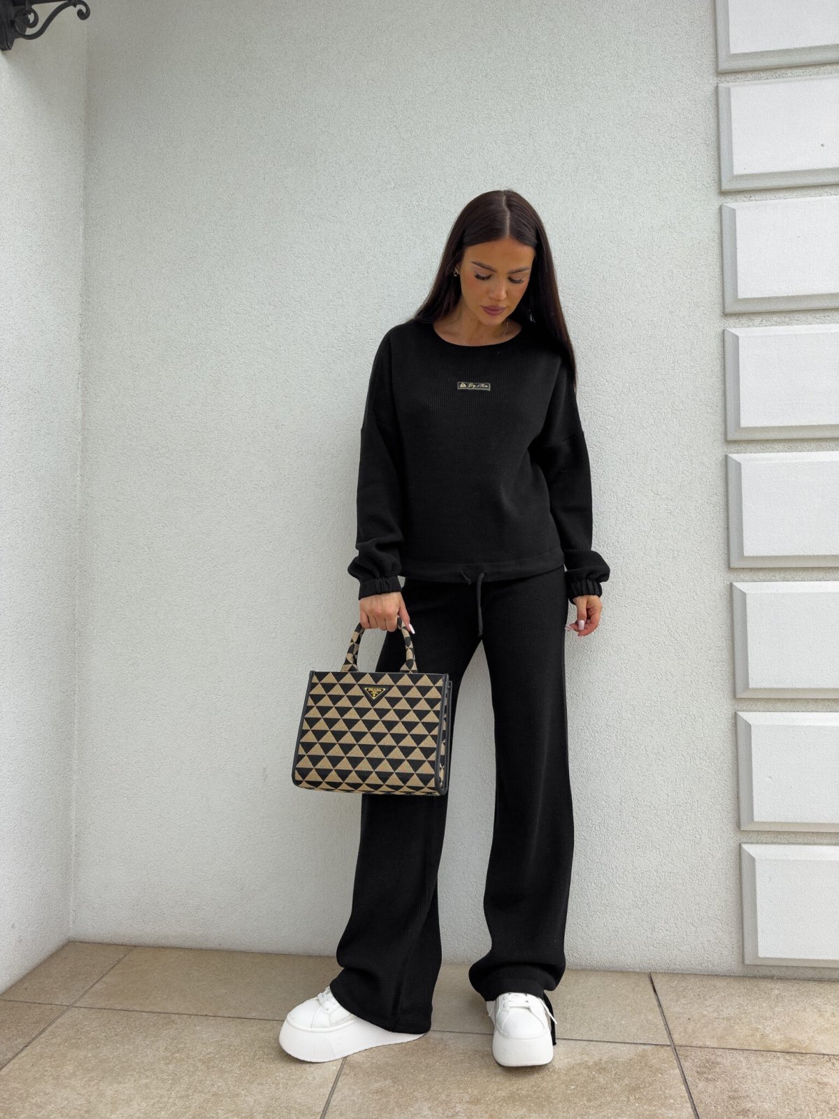 Komplet z kaszmirem CANVAS, czarny