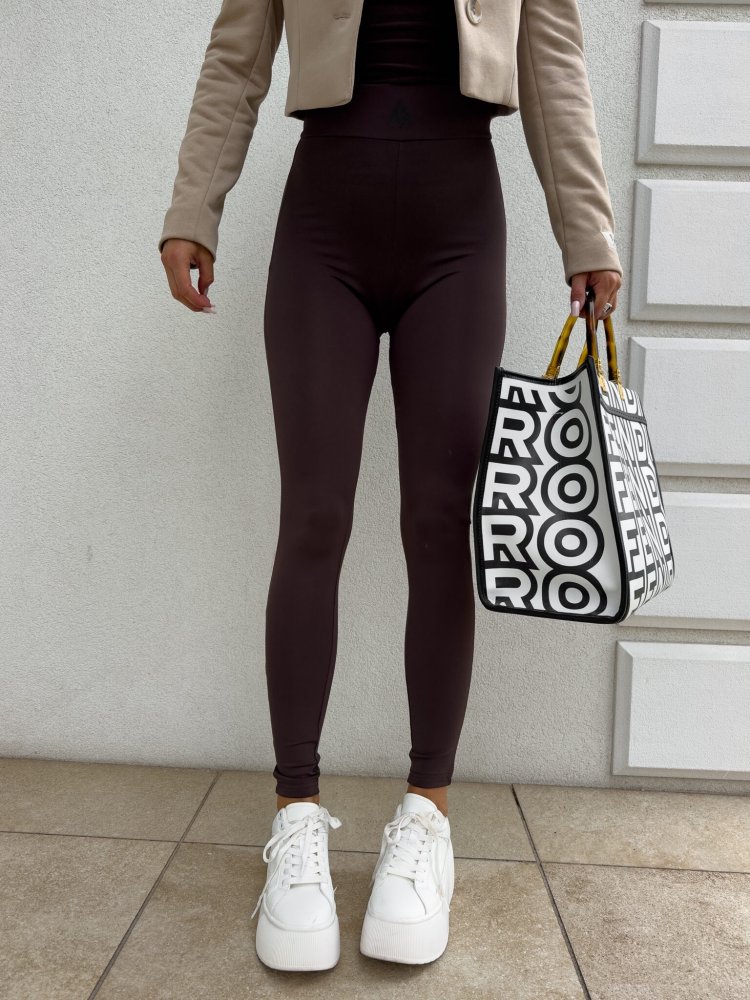 Legginsy GYM TIME, czekolada