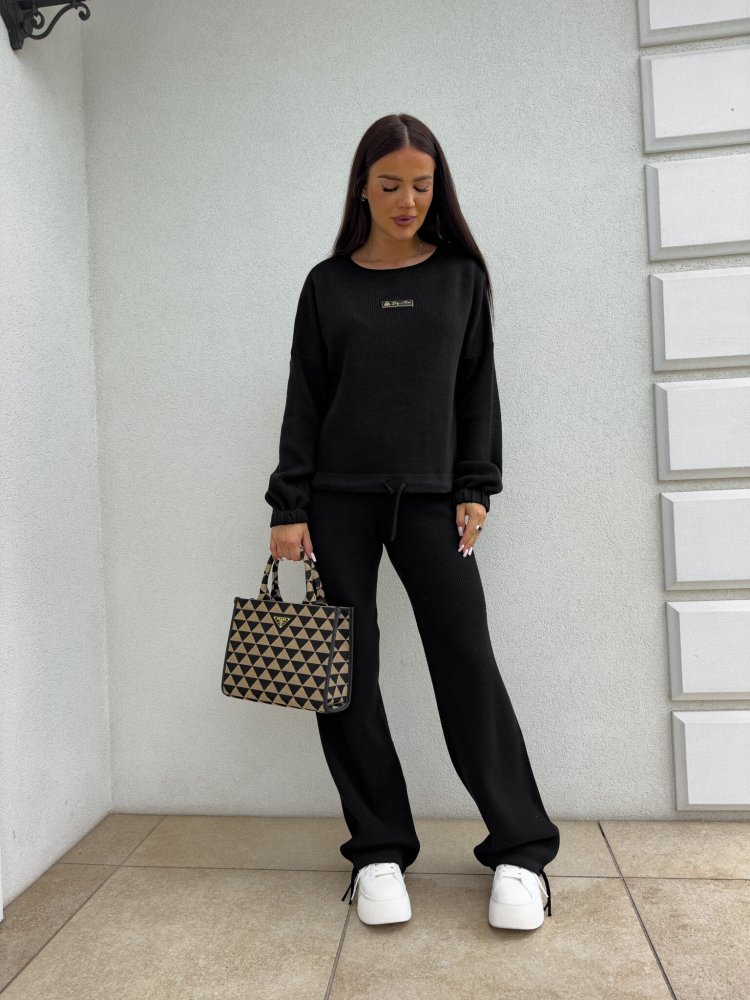 Komplet z kaszmirem CANVAS, czarny