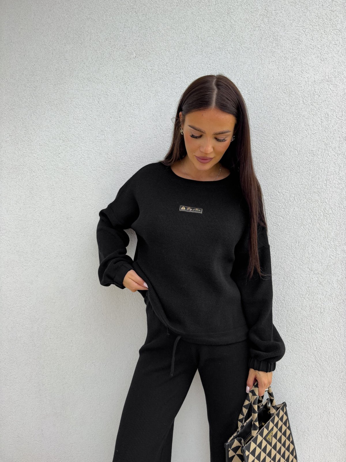 Komplet z kaszmirem CANVAS, czarny