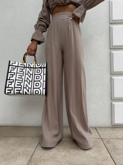 Spodnie z wiskozy SZWEDY, beż