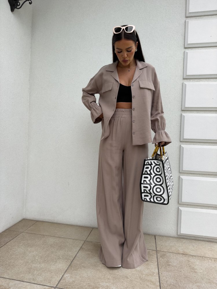 Spodnie z wiskozy SZWEDY, beż