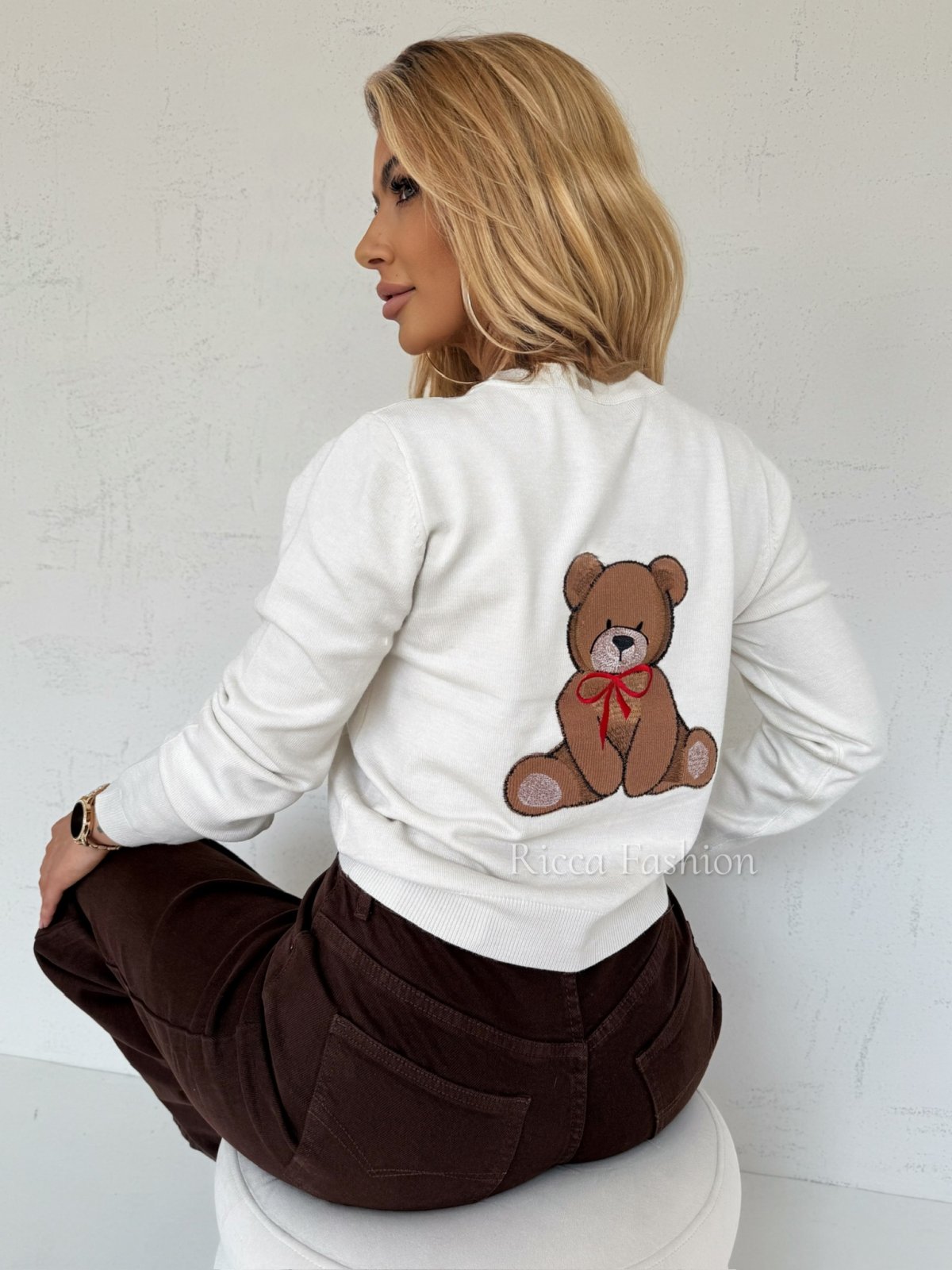 Sweter/cardigan TEDIS, nude