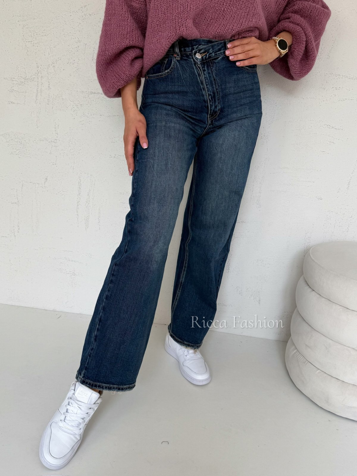 Spodnie straight leg MANILLO, dark blue