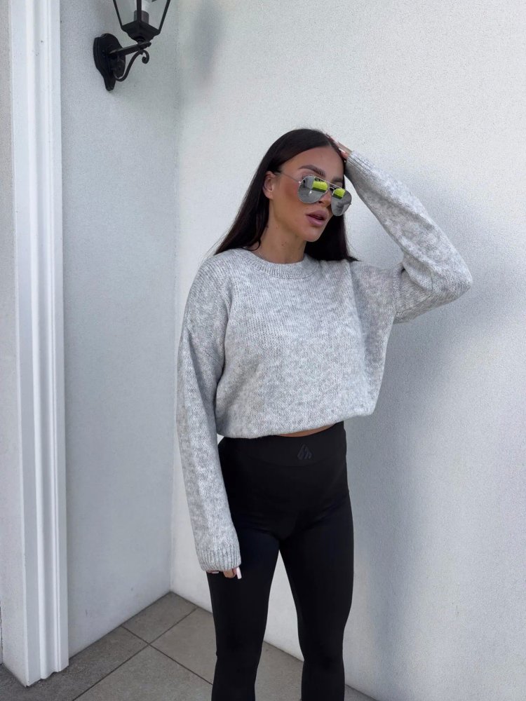 Sweter z wełną NERYS, szary