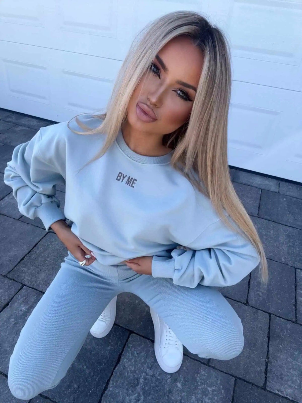 Bluza dresowa COTTON, szałwiowa