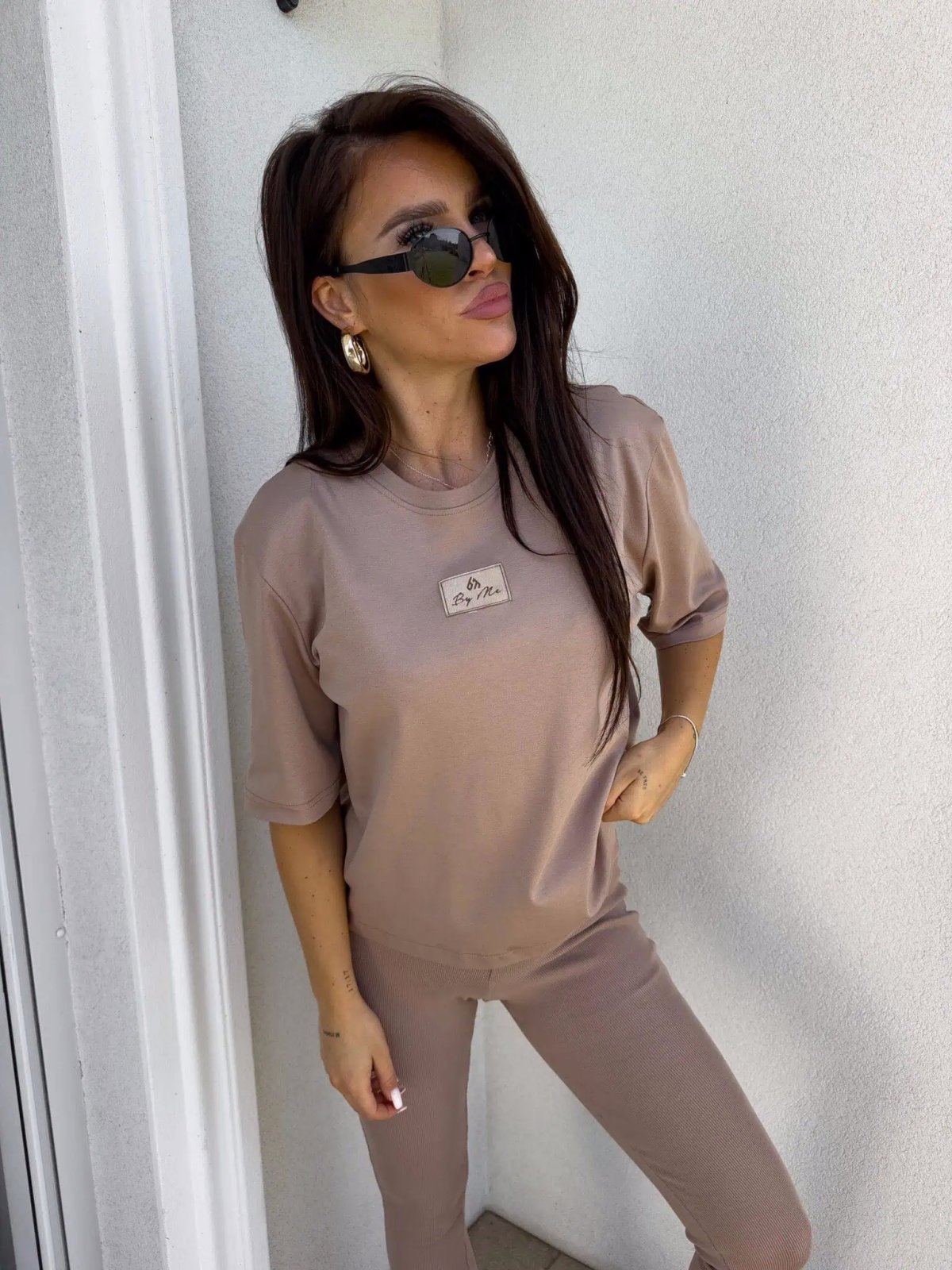 T-shirt COTTON, mokka