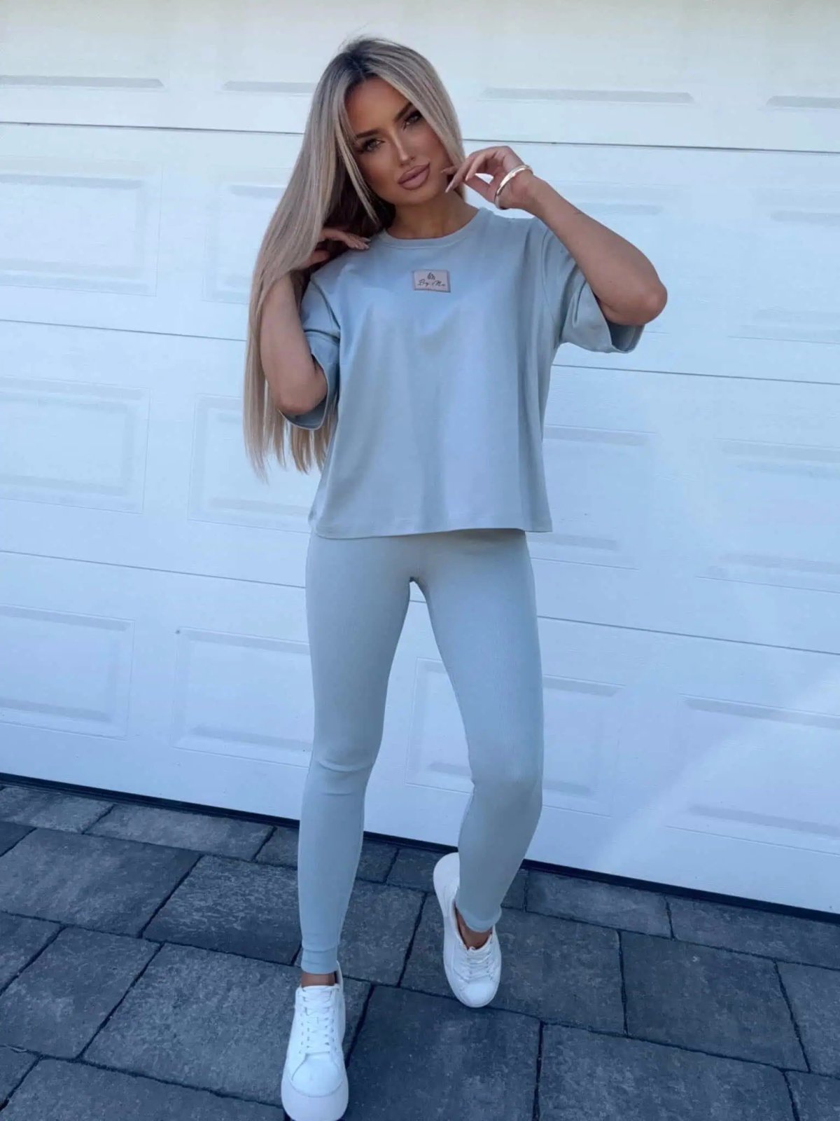 T-shirt COTTON, szałwiowy