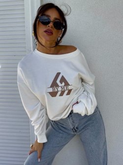 Bluza dresowa LUXIT, biała