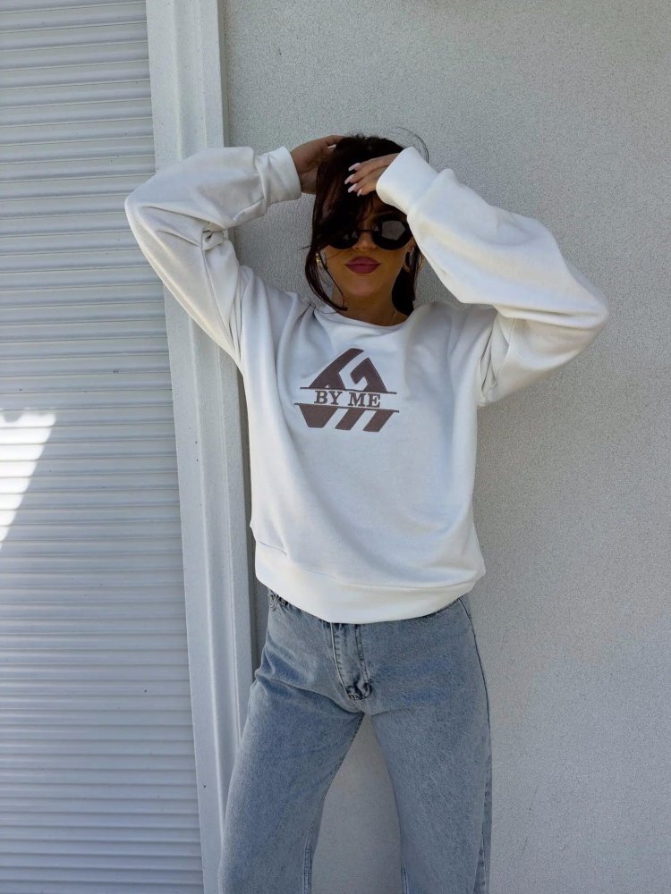 Bluza dresowa LUXIT, biała