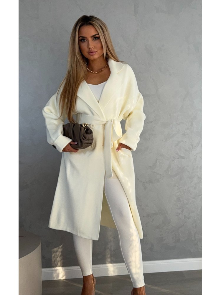 Płaszcz swetrowy SENSUS, ecru