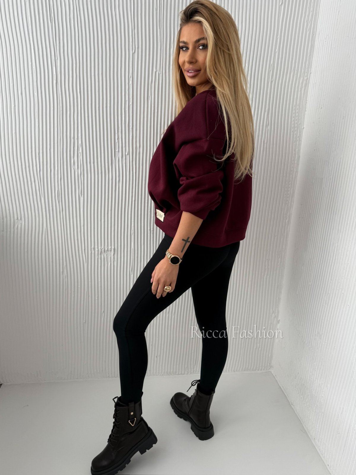 Bluza dresowa NOIRO, bordo