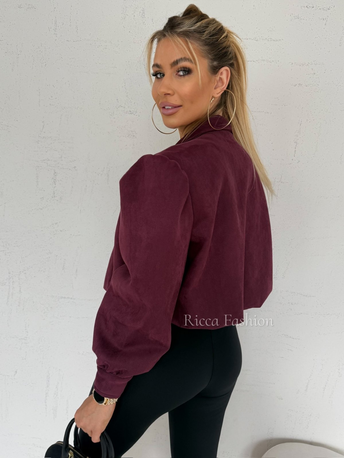 Kurtka/katana zamszowa ROSALIE, burgund