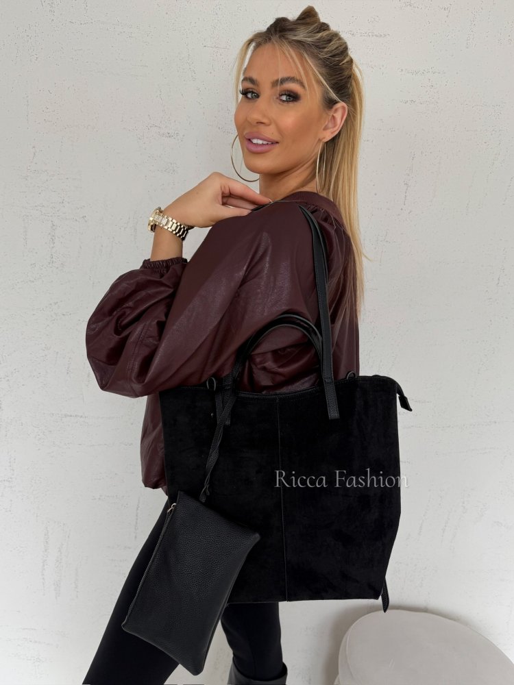 Torebka zamszowa ANDREA, black