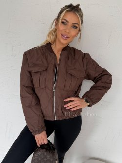 Kurtka pikowana FLORINE, chocolate