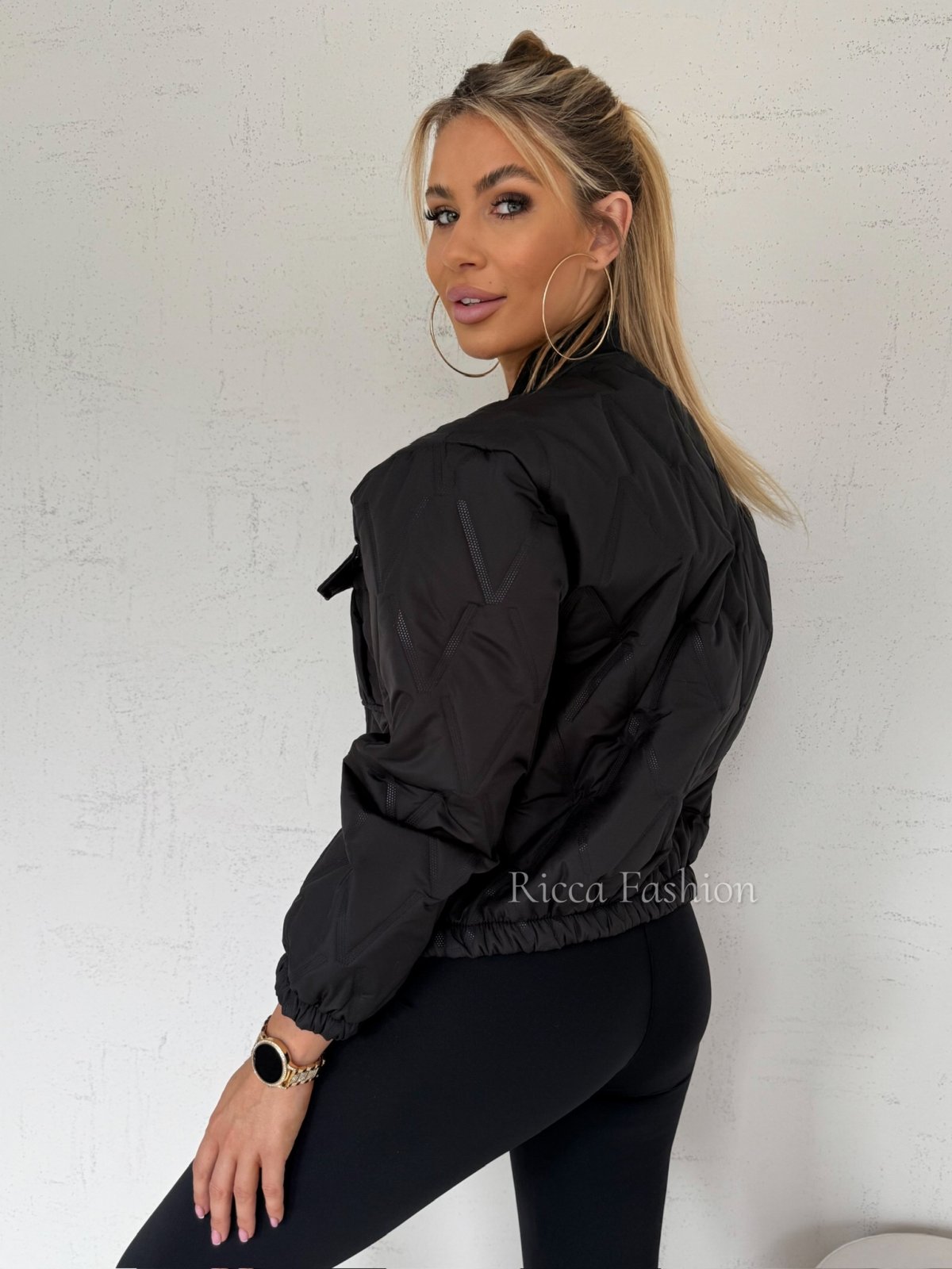 Kurtka pikowana FLORINE, black