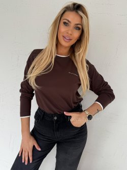 Bluzka basic MAYLA, chocolate