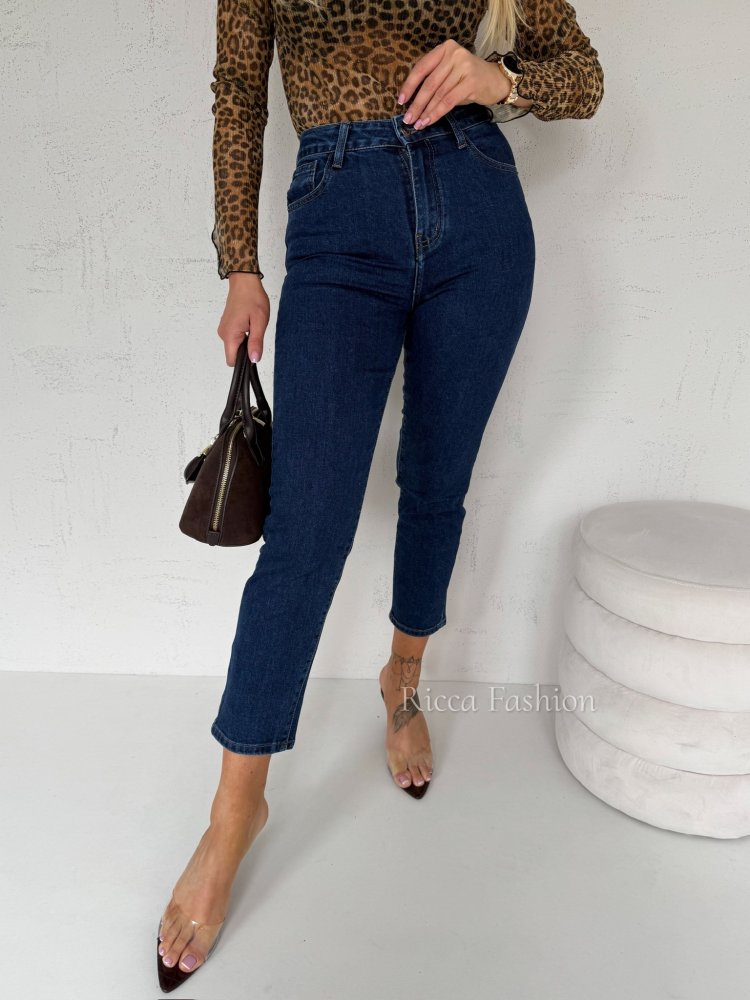 Spodnie mom fit VELLO, navy