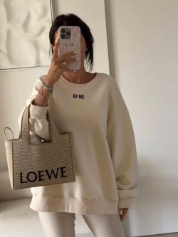 Bluza dresowa COTTON, vanilla