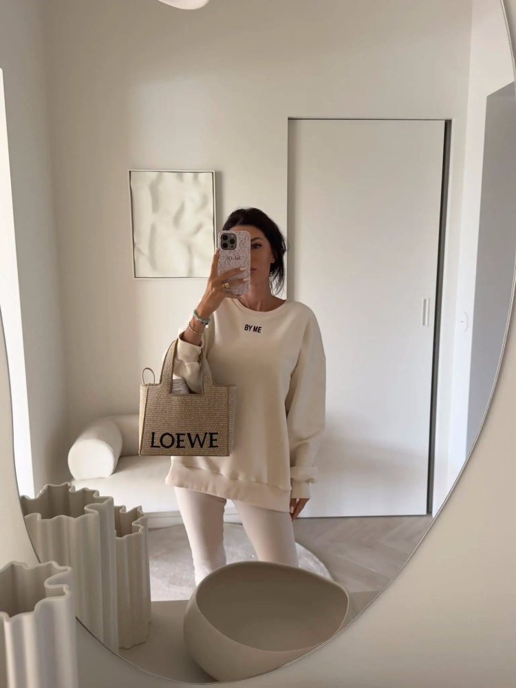 Bluza dresowa COTTON, vanilla